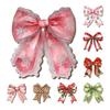 Yousheng Christmas Bow Wooden Door Sign 12 Inch Large Bow Hanging Welcome Sign Vintage Wall Art Door Hanger for Girls Room Dorm Apartment Porch Decor