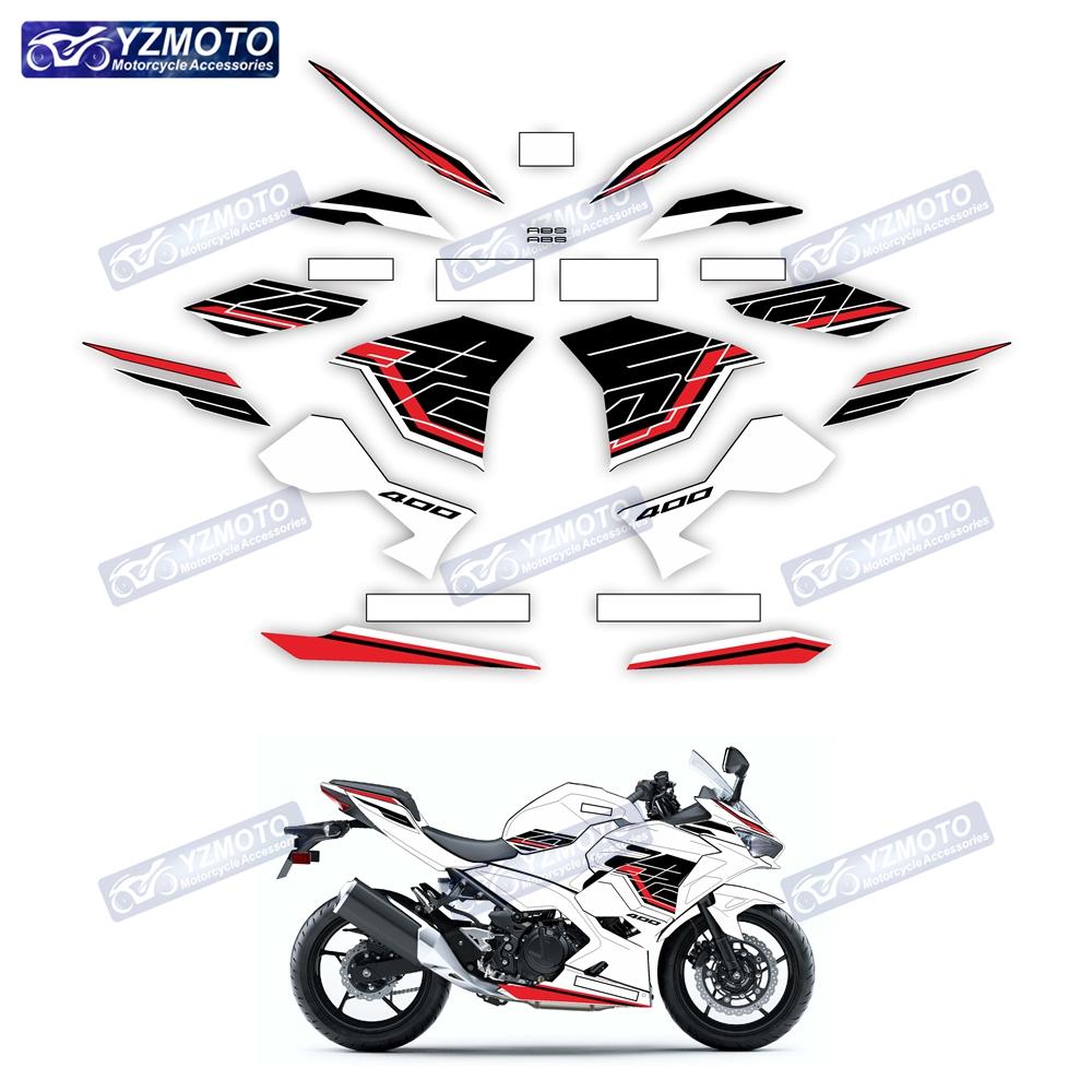 For NINJA400 2018 2019 2020 2021 2022 2023 Motorcycle Sticker Racing Full Car Motorbike Fairing Reflective Decal Stickers Kit