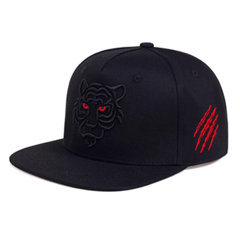 Wholesale Custom High Quality 6 Panel Waterproof Baseball Cap Wild Fishing Hats Tiger Head 3D Embroidery Trucker Hat Adjustable