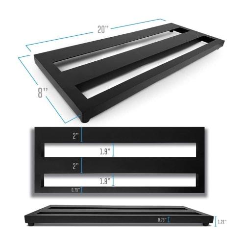 Limnyves Guitar Pedal Board, Guitar Effect Pedal Board, Aluminum Alloy Pedal Board with Carrying Bag, Effect Pedal Plate, Compact