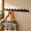 Rubber Wood Wall Coat Rack Compact Entryway Hanging Easy to Install