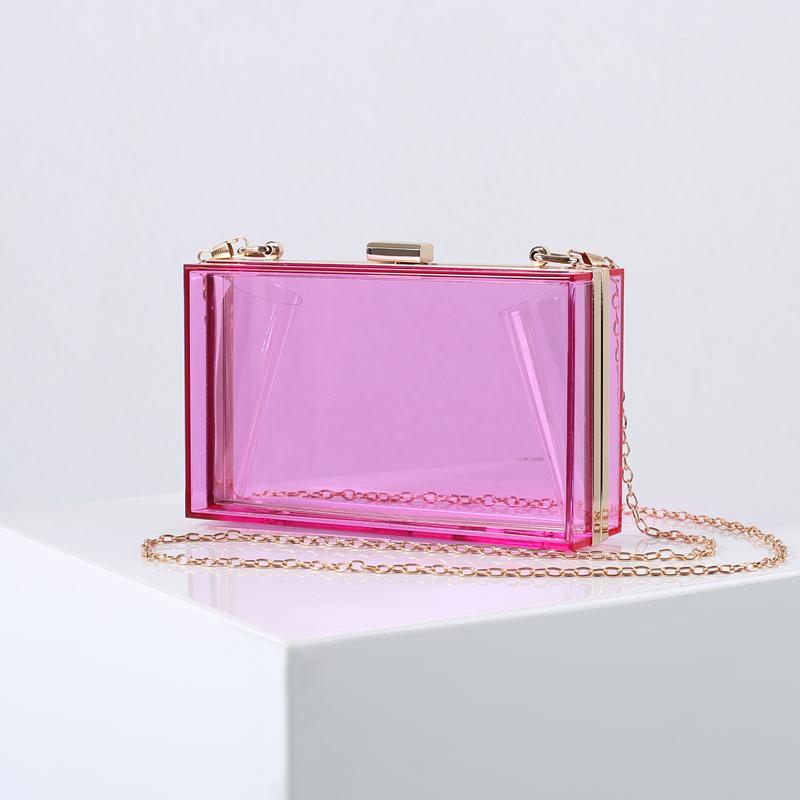 White Square Bag Small Luxury Brand Messenger Wedding Clutches Purses and Handbags Acrylic Crossbody Designer Bags Wholesale