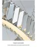 Modern Minimalist Crystal Chandelier for Double-Height Spaces