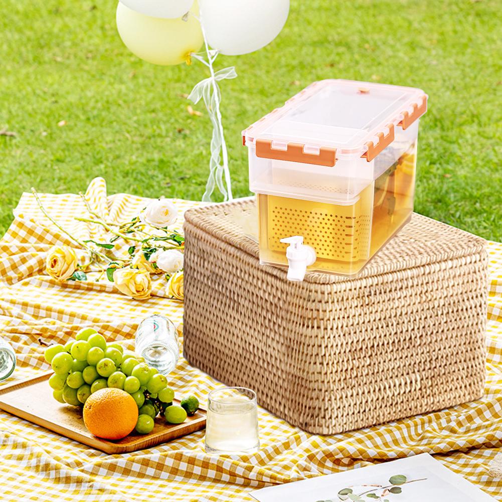 6L Lemonade Tea Water Kettle Large Capacity Plastic Beverage Drink Kettle With Faucet Kitchen Office Outdoor Picnic