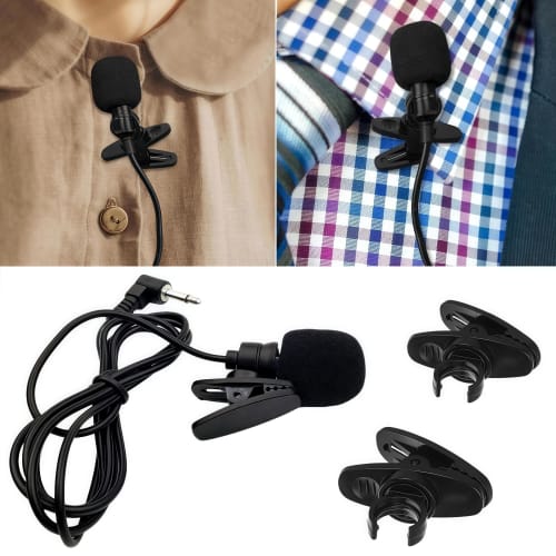 10-Piece C-Shaped Lavalier Microphone Clips, Mini Microphone Clips for Shirt Lapel Microphones, Recording, Earphone Cable Clips, 8.5mm Inner Diameter