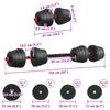 2 In 1 Adjustable Dumbbell and Barbell Set 30 Kg Black and Red