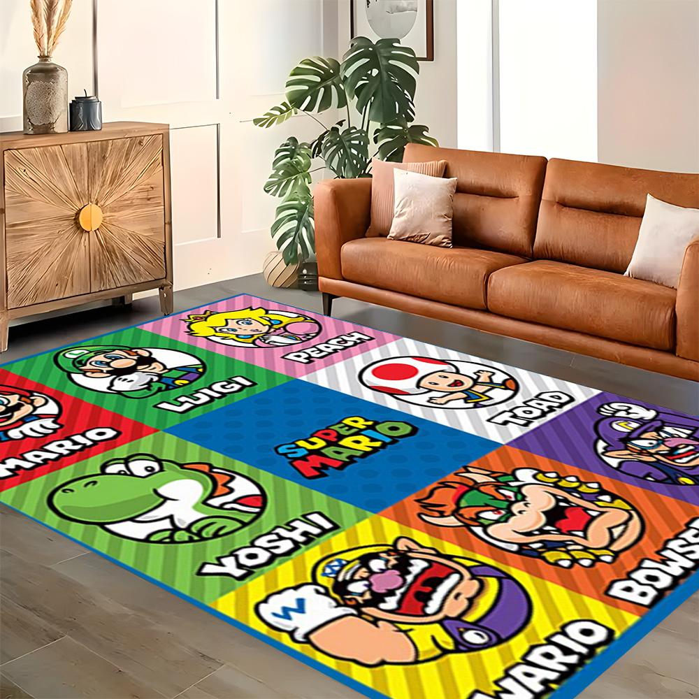 Super Mario Adventure for Living Room rug, Bedroom, Study Room, Hallway Decoration, Perfect for Home Decoration or Holiday Gifts