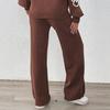 Damen Herbst- und Winterhosen: Wollhose, Lässige Hose mit geradem Bein und weitem Bein, Mittelhohe Taille, Lange Hose