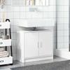 White Bathroom Vanity Cabinet 63 X 29 X 55 Cm Particleboard