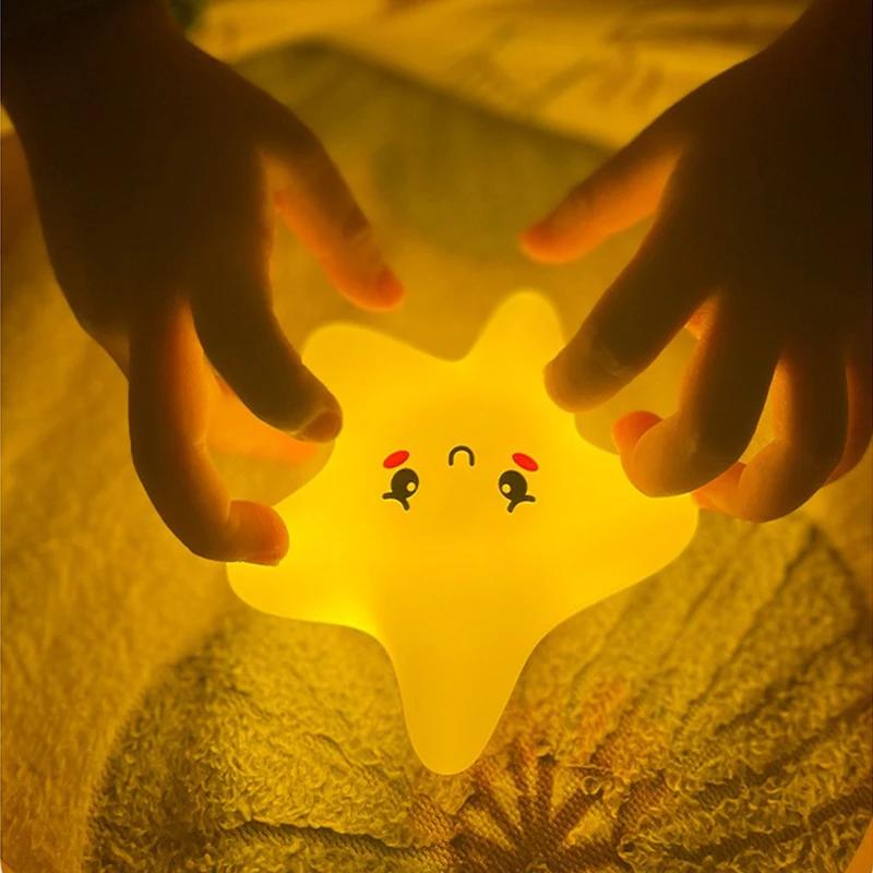 Niedliche Silikon-Nachtlichter Schaf-Cartoon-Schlafzimmerlampe für Kinderzimmerdekor, wiederaufladbares, zeitgesteuertes Dimmen, Schlaf-Nachtlicht