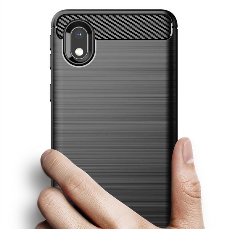 Shockproof Phone Case for Samsung A01 Core Galaxy M01 Core Carbon Fiber Cover For Galaxy A3 Core Soft Silicone Case Bumper