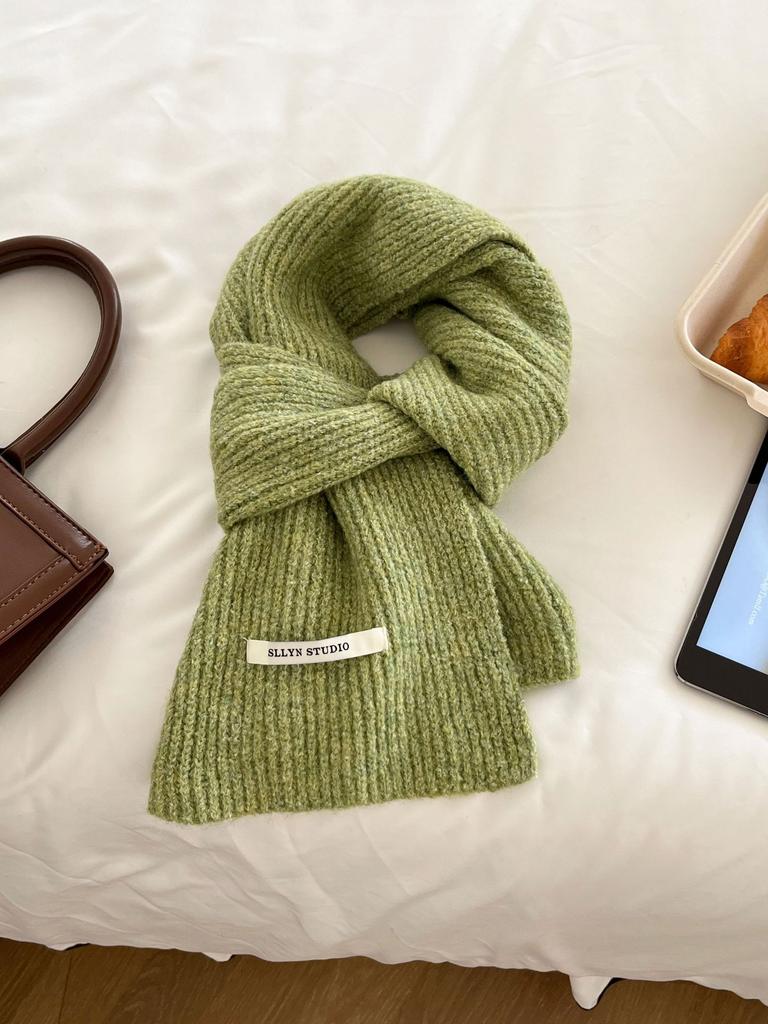 Damen Weicher Uni-Schal Warmer Dicker Plüschschal Lässiger Herbst Winter Mode Halstuch Für Täglich Draußen