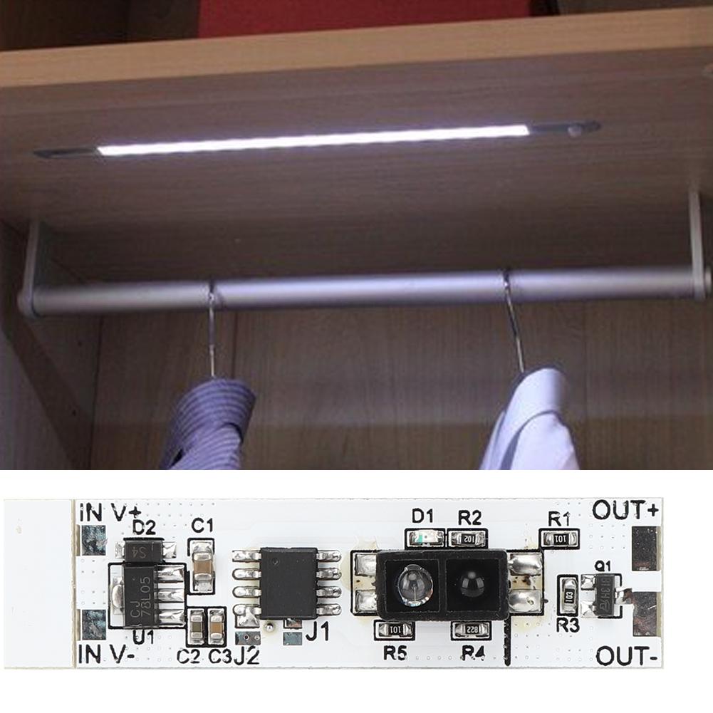 Infrared Reflection Sensor Switch Module Hand Sweep Function for LED Cabinet Lamp DC5V12V