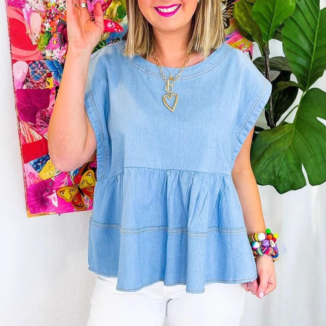 

Shiying Women s Casual Spring Denim Tank Top - European & American Style Small