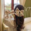 Embroidered Bow Hairpin Lace Hair Clip Sweet Back Of The Head Duckbill Clip  Hair Accessories For Girl Woman