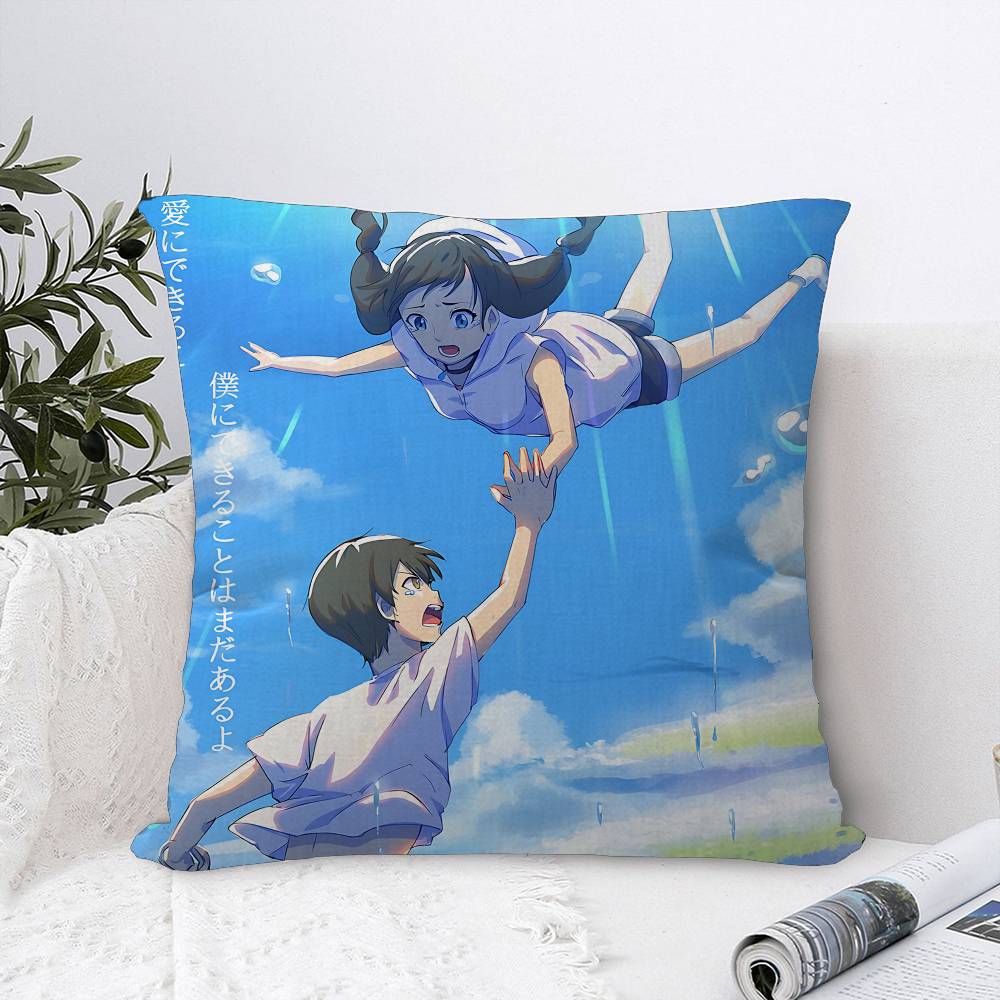 Cartoon Weathering With You Pillow Gift Home Office Decoration Pillow Bedroom Sofa Car Cushion CoverPillow Case