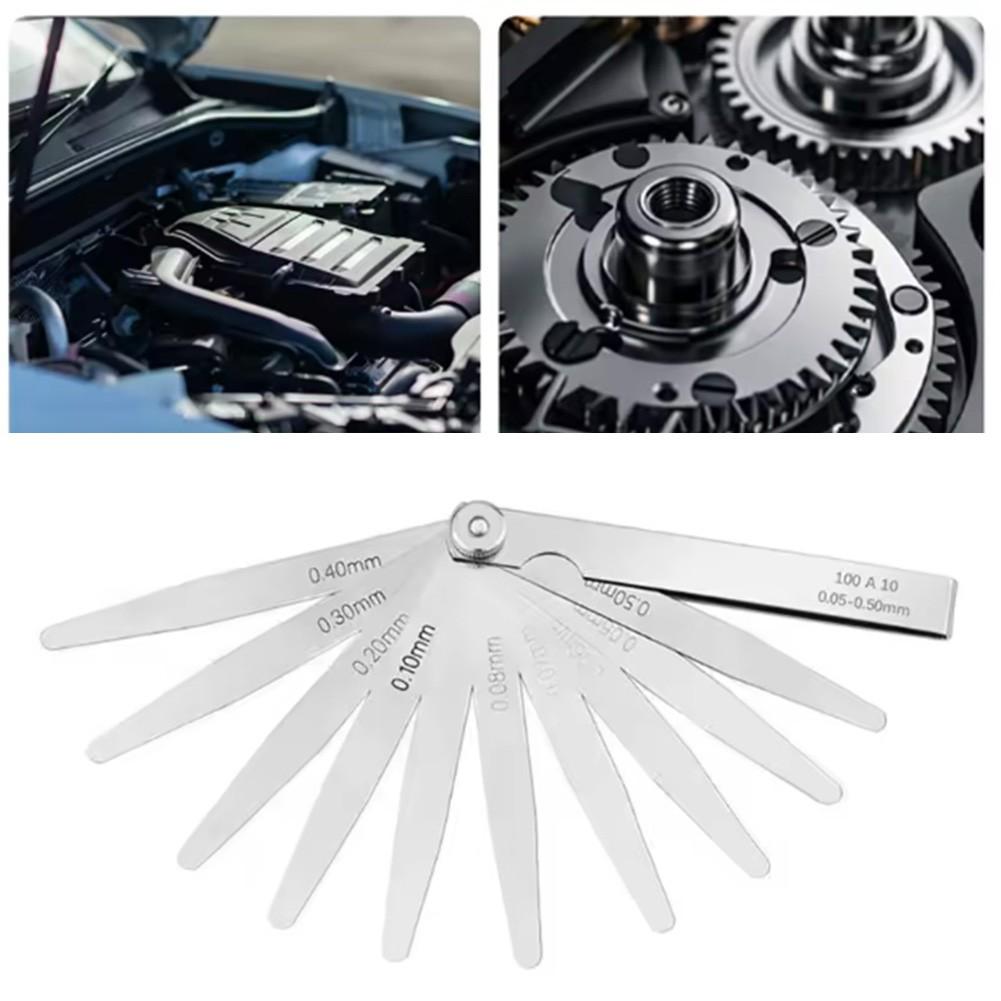 Adjustable Valve Clearances 10 Blades Gauge Feeler Gauge Metric Measurement