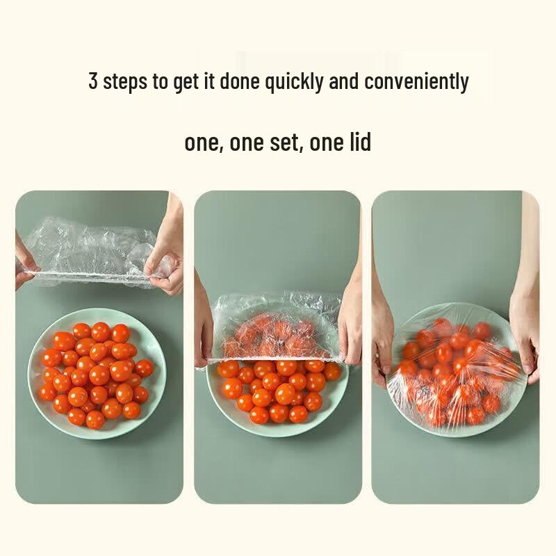 Chahua Disposable Elastic Food Covers (100 Count)