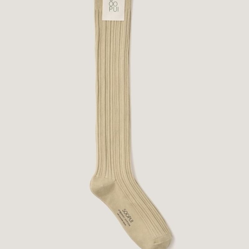 SOOPUI Organic cotton knee socks in beige