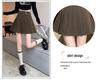 Petite High-Waist Grey Pleated A-line Skirt for Women - Spring/Autumn/Winter 2026 Fashion