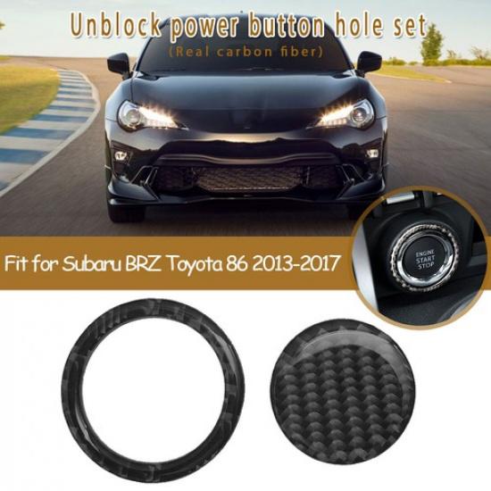For Toyota 86 Subaru BRZ Scion Engine Start Button Decor Cover Trim Carbon Fiber