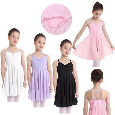 Kızların Bale Elbise Kolsuz Bale Leotard çocuk Jimnastik Giyim Modern Dans Elbise