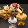 Elegante Retro-Dessertschalen aus Edelstahl mit Fuß 150ml/250ml Fassungsvermögen für Eis Cocktails Salate