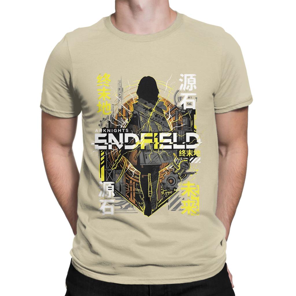 Unisexs Womens Arknights Endfield The Factory Must Grow T Shirt Cotton Print Tee Shirts Top Clothing