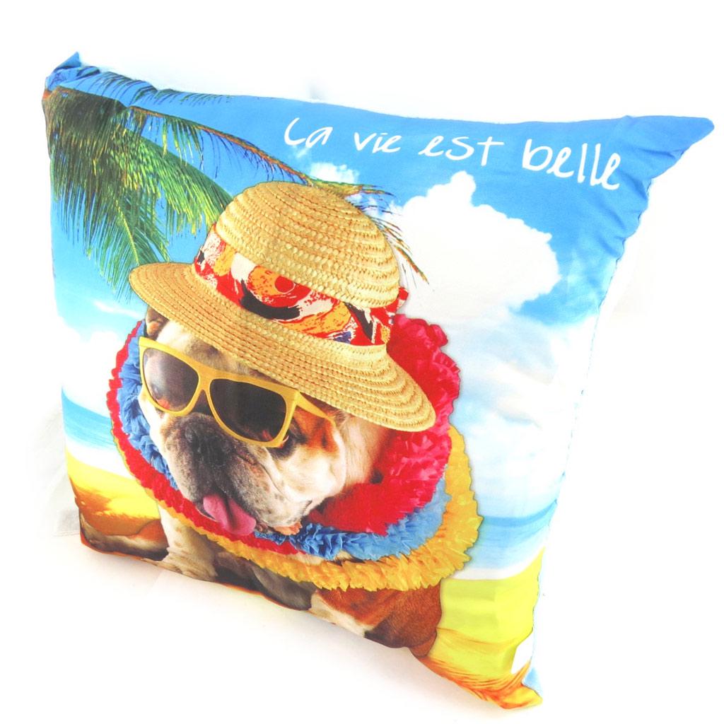 Les Trésors De Lily [J9970] - Dekorativní polštář 'Láska ke zvířatům' život je krásný