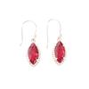 Natural Pink Rubellite Gemstone 925 Solid Silver Jewelry Handmade Earrings 1.4" EE-169-7
