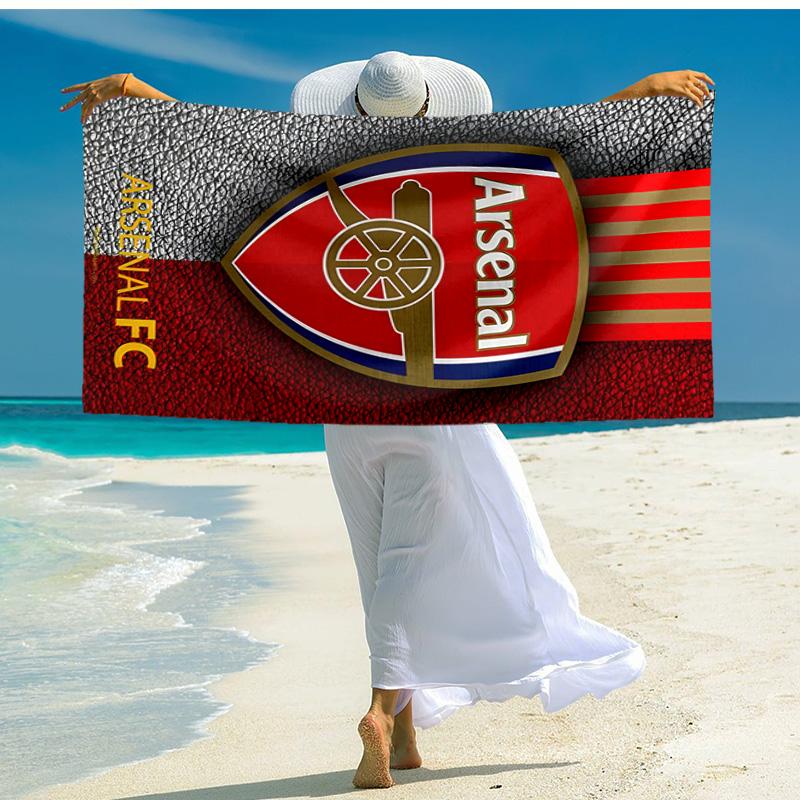 1pc A-Arsenal Beach Towel, Comfortable and Thick, and Swimming/Bath/Picnic/Camping Towel, Suitable for Seaside Beaches