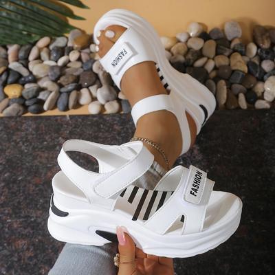 Women Platform Wedge Sandals Summer Fashion Comfortable Shoes Women Light Casual Velcro Beach Shoes