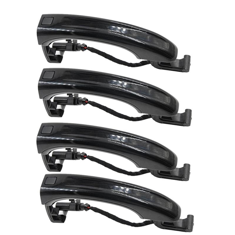 

M63K-4шт Черная Умная Ручка Внешней Двери 4L0837205A 4L0837207A Для Q7 2007-2015 Ручка Двери С Кнопкой Ключа 4L0 837 205B чёрный