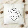 New Cute Ganadi Dog Double-Sided Printed Square Decorative Cushion Cover For Sofa Living Room Home Decor