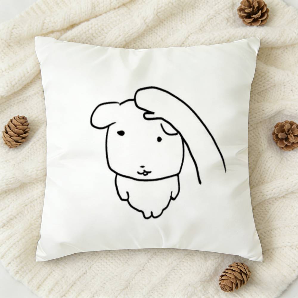 New Cute Ganadi Dog Double-Sided Printed Square Decorative Cushion Cover For Sofa Living Room Home Decor