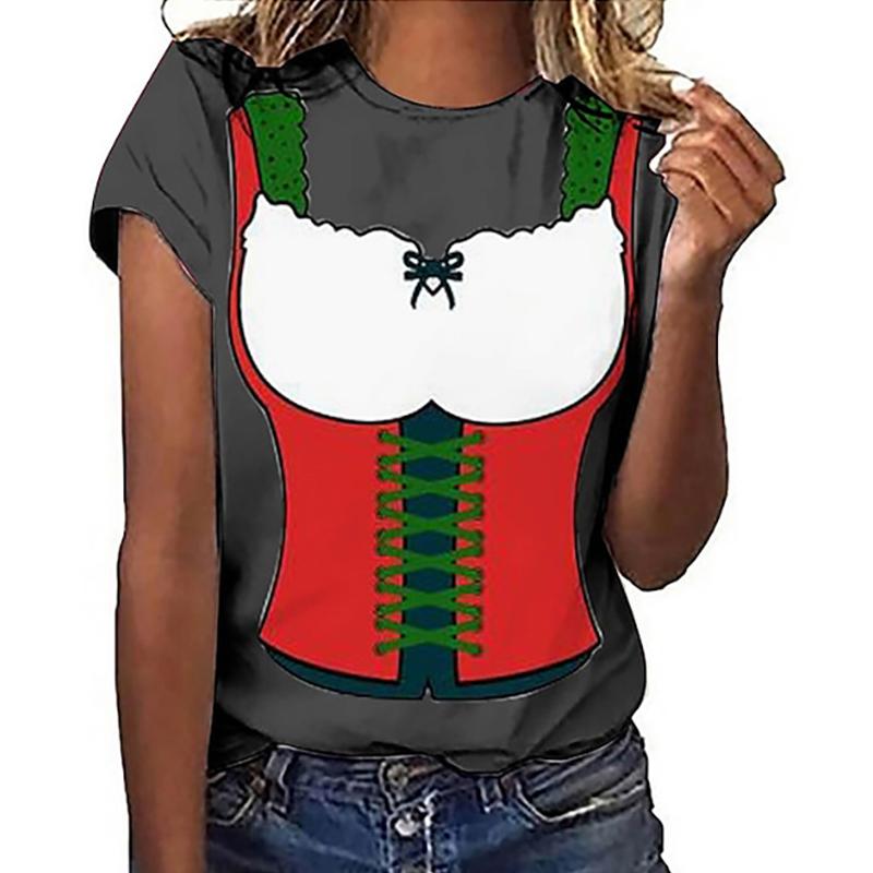 

Модна жіноча футболка Смішна аніме-графіка Октоберфест Пиво Футболка в баварському стилі Унісекс Повсякденна Y2k Жіночий одяг великого розміру 2XL