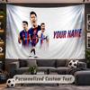 Robert Lewandowski Personalized Tapestry Support Custom Name, Wall Art Home Decoration