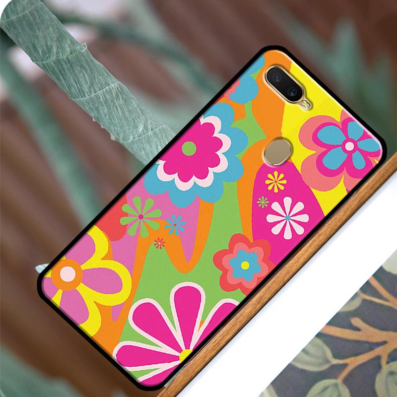 

Groovy Flowers Hippie Bohemian Floral для OPPO A74 A54 A94 Чехол для OPPO A31 A53 A53S A5 A9 2020 A5S A15 A83 A91 A52 A72 Coque OPPO Reno5 Lite