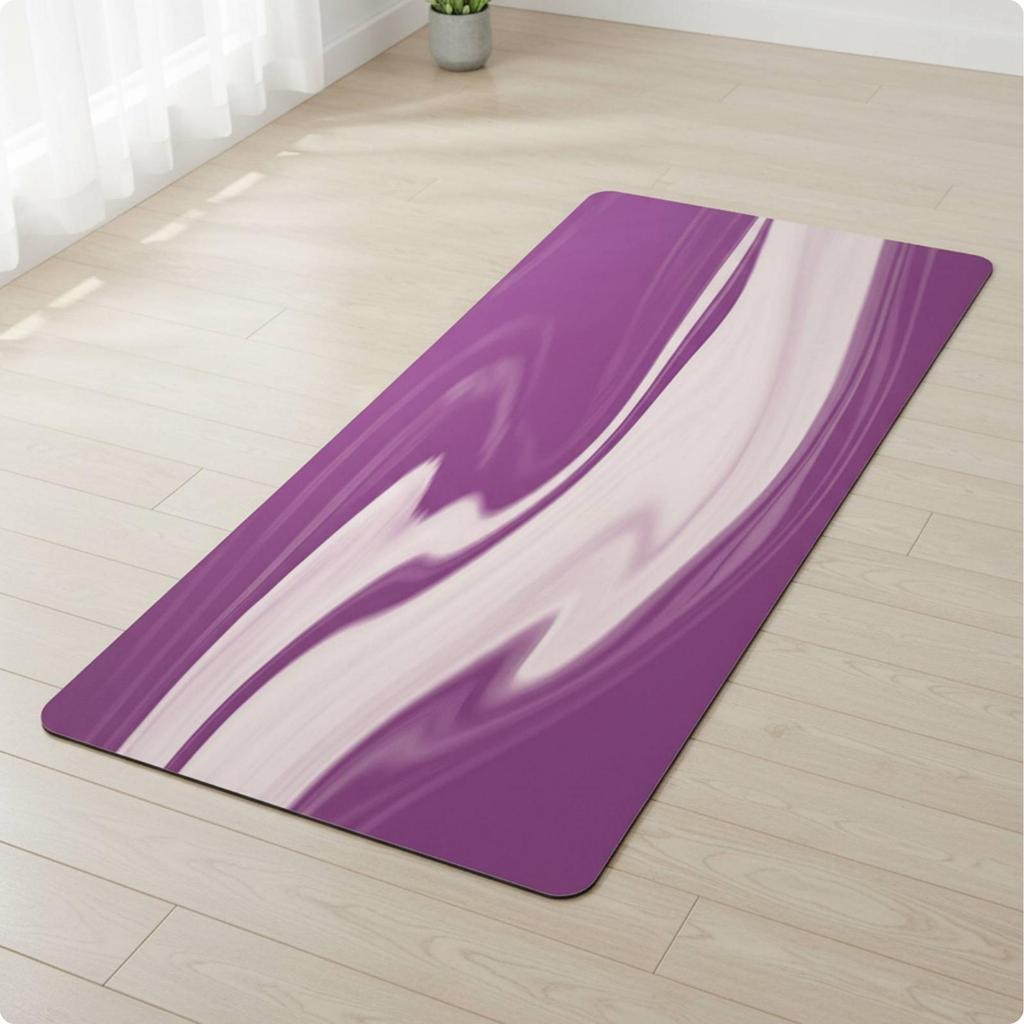 Marbled Exercise Mat Dark Underside Contrast Design Equipment