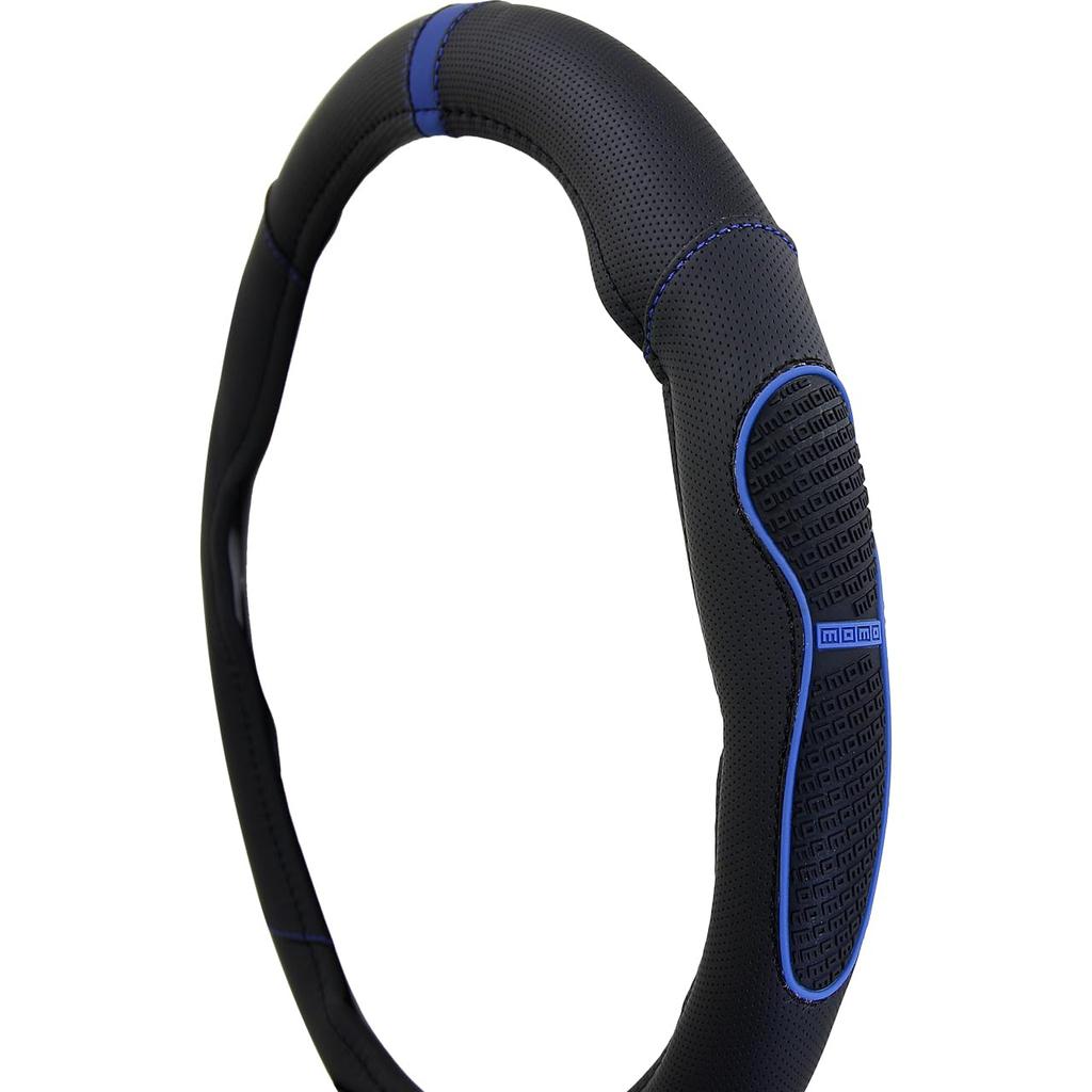 MOMO SUPER GRIP Steering Wheel Cover, Italy, Milan, Size Small, Blue