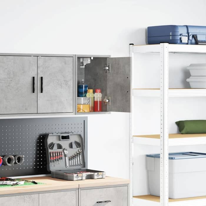 VidaXL Armoire murale de garage gris béton bois d'ingénierie 860613