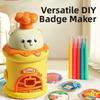 Manual Press Badge Maker Machine Portable DIY Badge Maker Tool Reusable Interchangeable Die Badge Press Machine Crafts