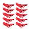 10pcs Ball Valve Lock Safety Lockout Stainless Steel Small Red for 38?76mm/1.5?2.99in Stem Diameter