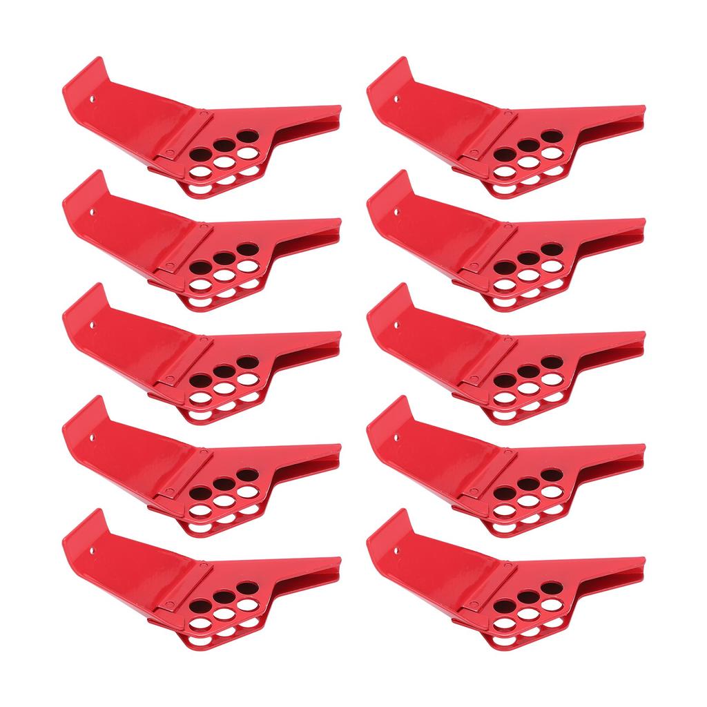 10pcs Ball Valve Lock Safety Lockout Stainless Steel Small Red for 38?76mm/1.5?2.99in Stem Diameter