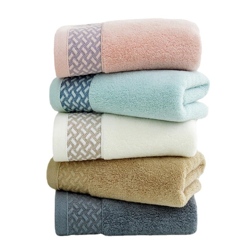 Thickened Face Wash Pure Cotton Face Towel Soft Moisture-wicking Plain Color Home Cotton Gift Towel Embroidery