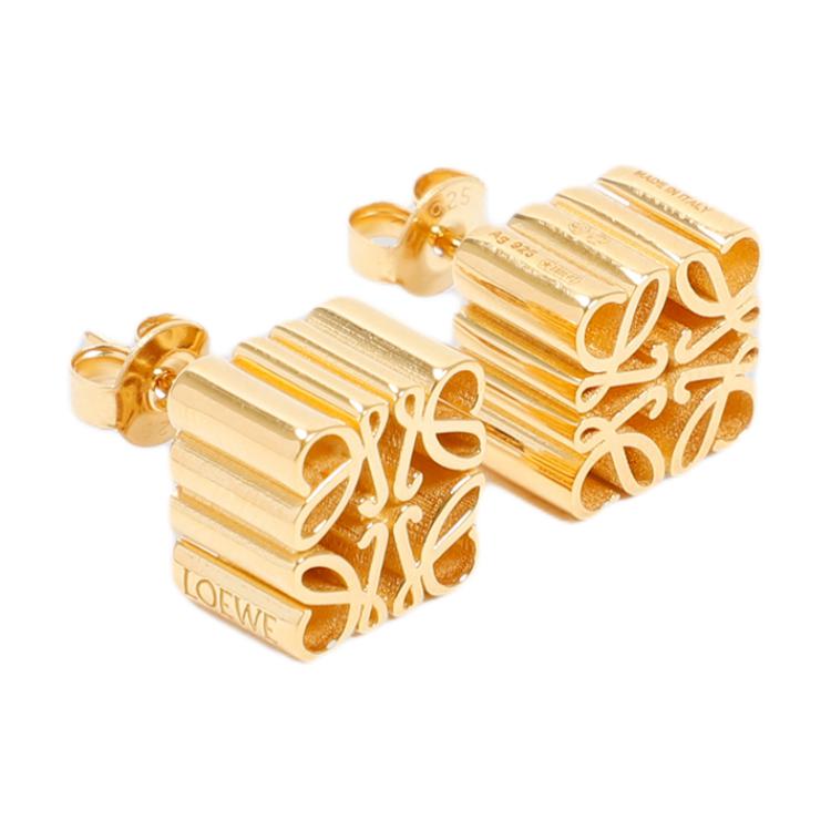 Loewe Silver Anagram Earrings Women Earrings Gold J821239X048130