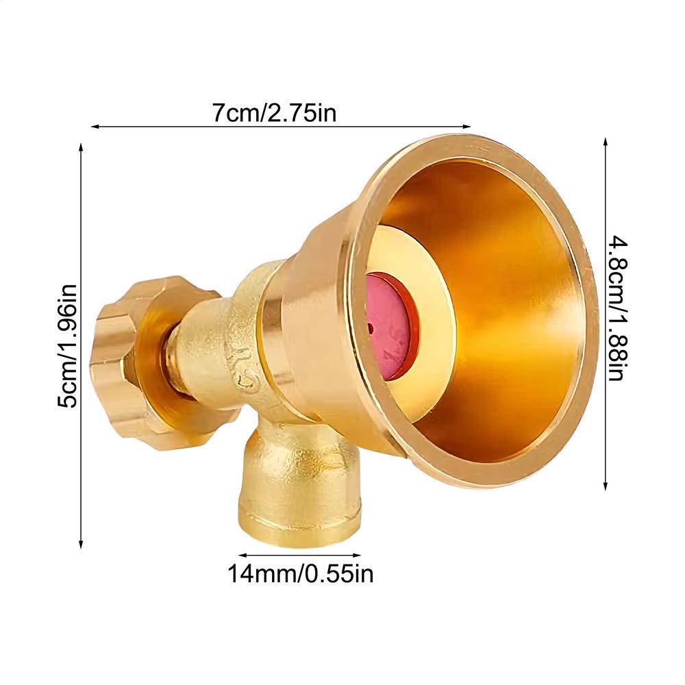 14mm Adjustable Brass Nozzle Spray for Agricultural Atomization Air Vortex High Pressure Nozzle Hose Attachment Gardening Tool