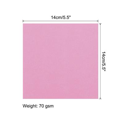 25 Sheet Origami Paper Double Sided Pink 5.5x5.5 Inch Square Sheet for Art Craft Project, Beginners, Gifts Decor