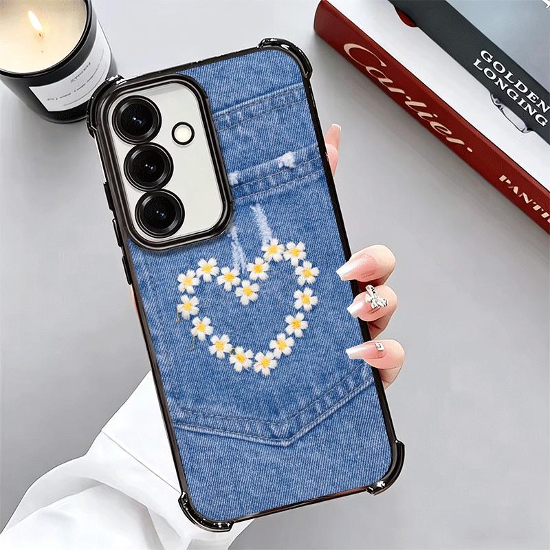 Retro Denim Pattern Soft Phone Case For Samsung A17 A27 A07 A37 A57 A16 A56 A15 A55 A14 A54 A13 A53 A26 A36 A25 A35 A24 A34 A23