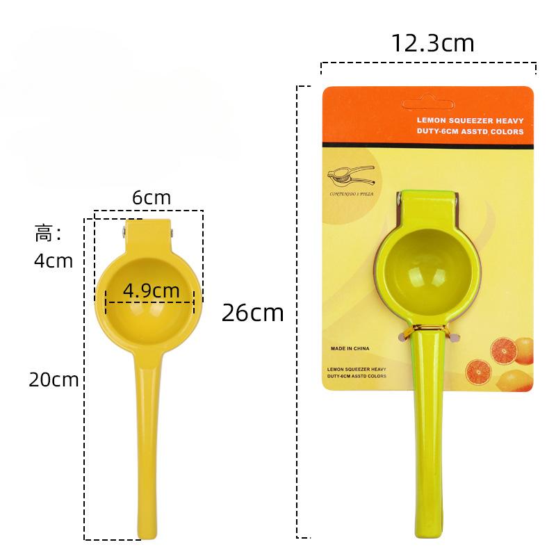 

1 шт. Ручной зажим для лимона Креативные кухонные гаджеты Красочная ручная соковыжималка для лимона Нелегко деформировать Мини домашний портативный зажим для лимона жёлтый